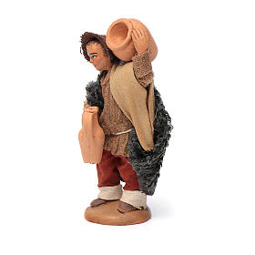 Neapolitan Nativity figurine, man carrying amphora, 10 cm