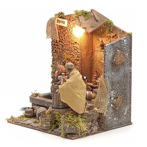 Animated Nativity scene figurine, wine press, 12 cm 3