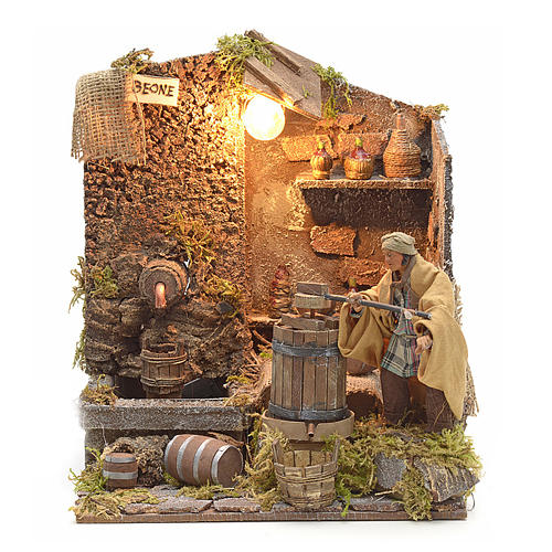 Movimento torchio 12 cm presepe napoletano 1