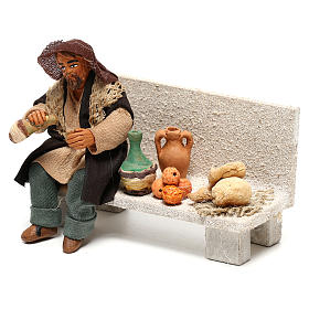 Neapolitan Nativity figurine, beggar, 10 cm