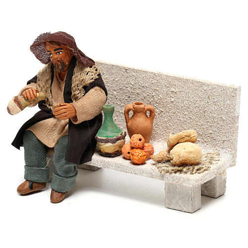 Neapolitan Nativity figurine, beggar, 10 cm 2