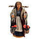 Neapolitan Nativity figurine, woman with apples, 10 cm s1