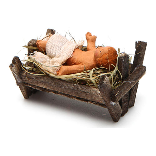 Neapolitan Nativity figurine, Baby Jesus, 10 cm 3