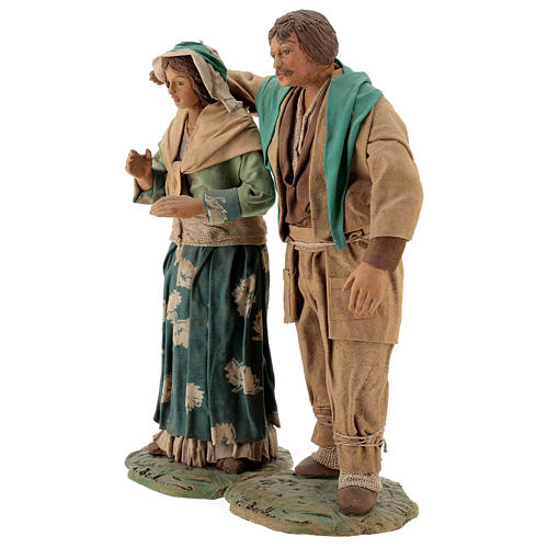 Neapolitan Nativity figurine, couple hugging, 24 cm 4