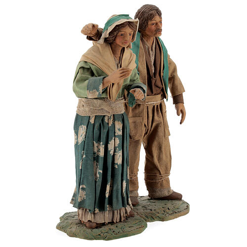 Neapolitan Nativity figurine, couple hugging, 24 cm 5