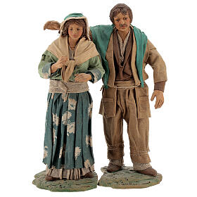 Neapolitan Nativity figurine, couple hugging, 24 cm