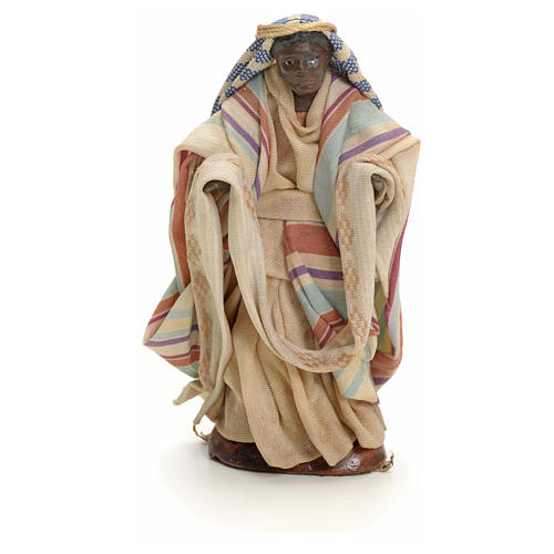 Neapolitan Nativity figurine, cloth seller, 8 cm 1