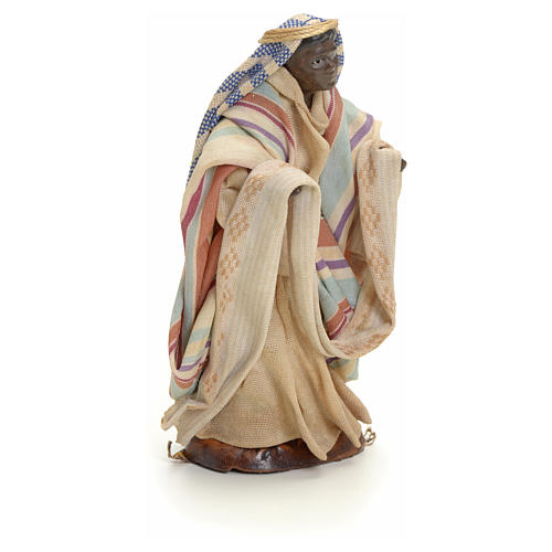 Neapolitan Nativity figurine, cloth seller, 8 cm 2