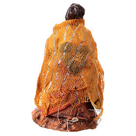 Neapolitan Nativity figurine, woman kneading dough, 8 cm