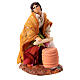 Neapolitan Nativity figurine, woman kneading dough, 8 cm s1