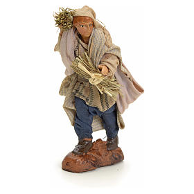 Uomo con fieno cm 8 presepe napoletano