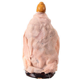 Neapolitan Nativity figurine, woman with goose, 8 cm