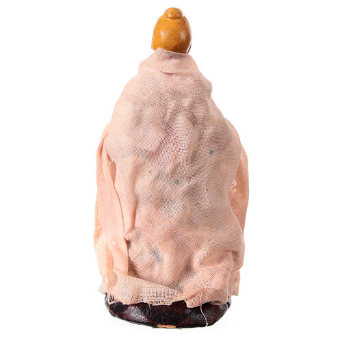 Neapolitan Nativity figurine, woman with goose, 8 cm 2