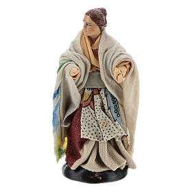 Neapolitan nativity figurine, woman at the balcony, 8cm