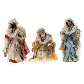 Neapolitan Nativity figurine, three Kings, 8 cm