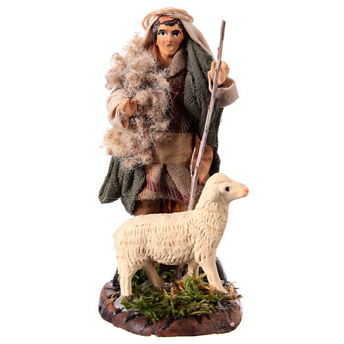 Berger avec brebis crèche Napolitaine 8 cm 1