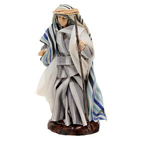 Neapolitan nativity figurine, Arabian man with stick, 8cm