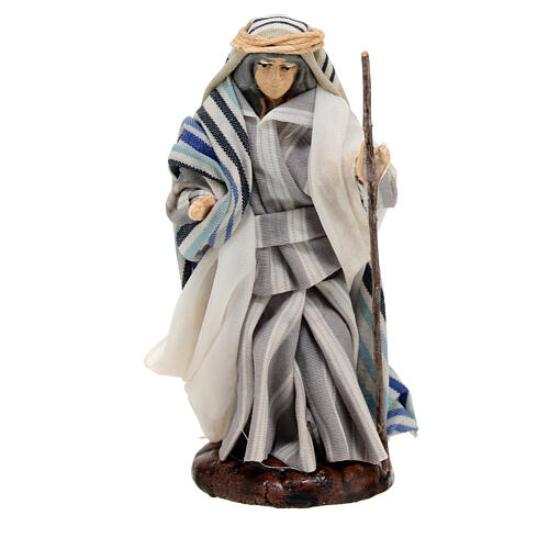 Neapolitan nativity figurine, Arabian man with stick, 8cm 1