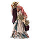 Neapolitan Nativity figurine, old woman with hay, 8 cm s1