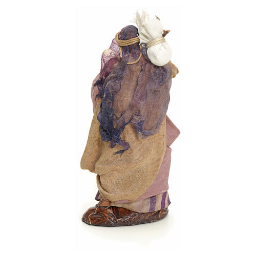 Arabische Frau mit Sack neapolitanische Krippe 8 cm 3