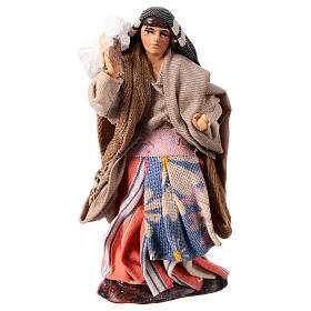 Femme arabe avec son sac crèche Napolitaine 8 cm