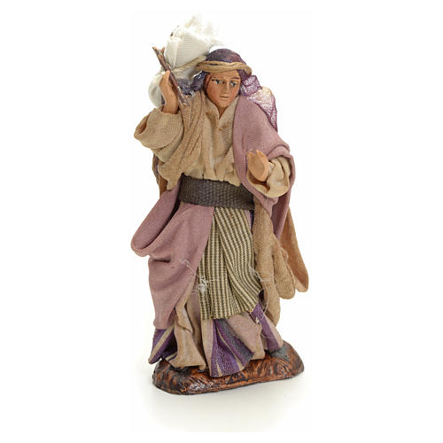 Femme arabe avec son sac crèche Napolitaine 8 cm 1