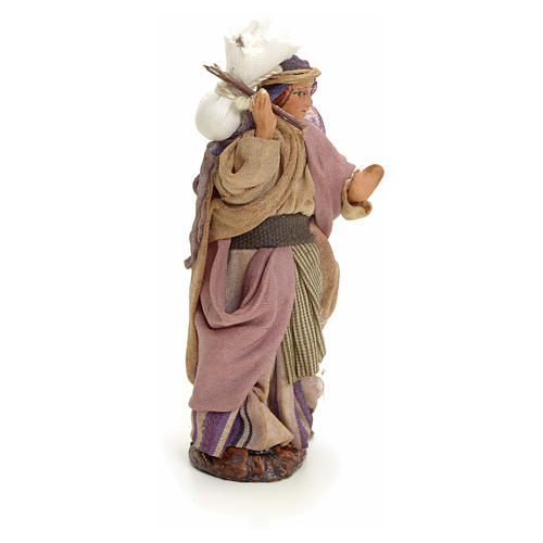 Kobieta arabska z workiem 8 cm figurka szopki z Neapolu 2