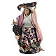 Neapolitan Nativity figurine, woman with bunches of grapes, 8 cm s1