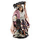 Neapolitan Nativity figurine, woman with bunches of grapes, 8 cm s3