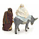 Neapolitan Nativity figurines, Joseph and pregnant Mary on donkey 8cm s2