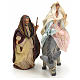 Neapolitan Nativity figurines, Joseph and pregnant Mary on donkey 8cm s3
