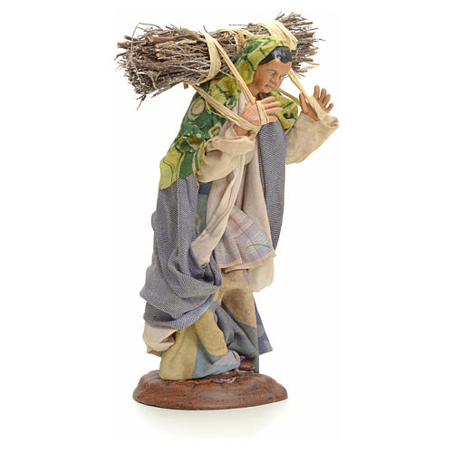 Neapolitan Nativity figurine, woodswoman, 18 cm 2