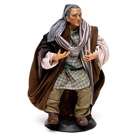 Uomo seduto 18 cm presepe Napoletano