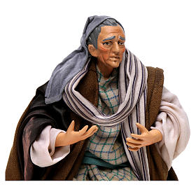 Uomo seduto 18 cm presepe Napoletano