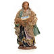 Neapolitan Nativity figurine, woman with fish, 18 cm s1