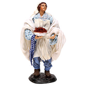 Neapolitan Nativity figurine, waiter, 18 cm