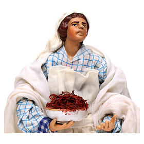 Neapolitan Nativity figurine, waiter, 18 cm