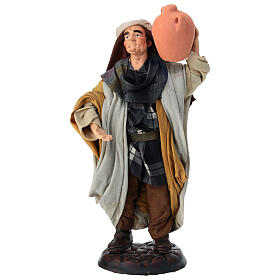 Neapolitan Nativity figurine, man with amphora, 18 cm