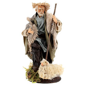 Berger et son mouton crèche Napolitaine 18 cm