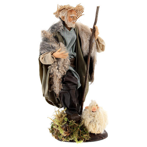 Neapolitan Nativity figurine, shepherd, 18 cm 3
