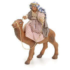 Old lady on Camel, 8cm for Neapolitan Nativity