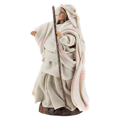 Neapolitan nativity figurine, Arabian woman with stick, 8cm 2