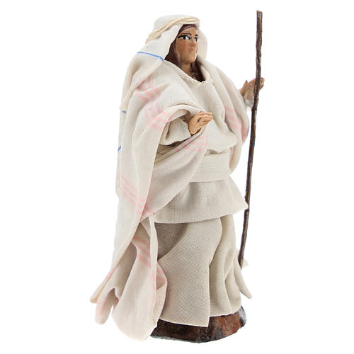 Neapolitan nativity figurine, Arabian woman with stick, 8cm 3