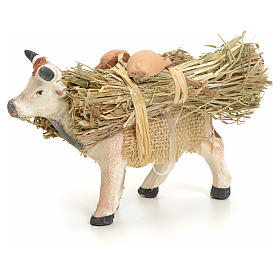 Vache au fagot pour crèche Napolitaine 8 cm