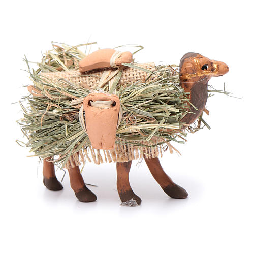 Camelo em pé com madeira 8 cm presépio terracota Nápoles 2