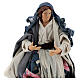 Neapolitan Nativity figurine, woman sitting, 18 cm s2