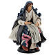 Neapolitan Nativity figurine, woman sitting, 18 cm s4
