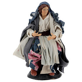 Neapolitan Nativity figurine, woman sitting, 18 cm