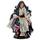 Neapolitan Nativity figurine, woman sitting, 18 cm s1