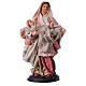 Neapolitan Nativity figurine, woman holding baby, 18 cm s1